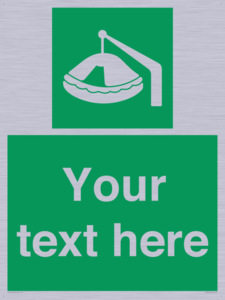 Custom sign Safe condition Davit-launched liferaft